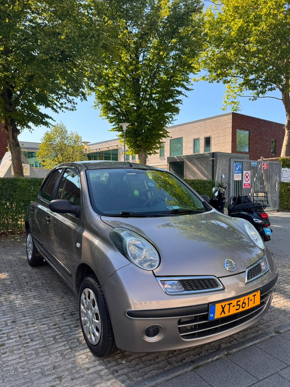 LAATSTE PRİJS.    ❗️❗️❗️Nissan Micra 1.2 59KW 5DR 2008 Grijs, Voorwielaandrijving, 31 €/maand, 4 cilinders, Micra