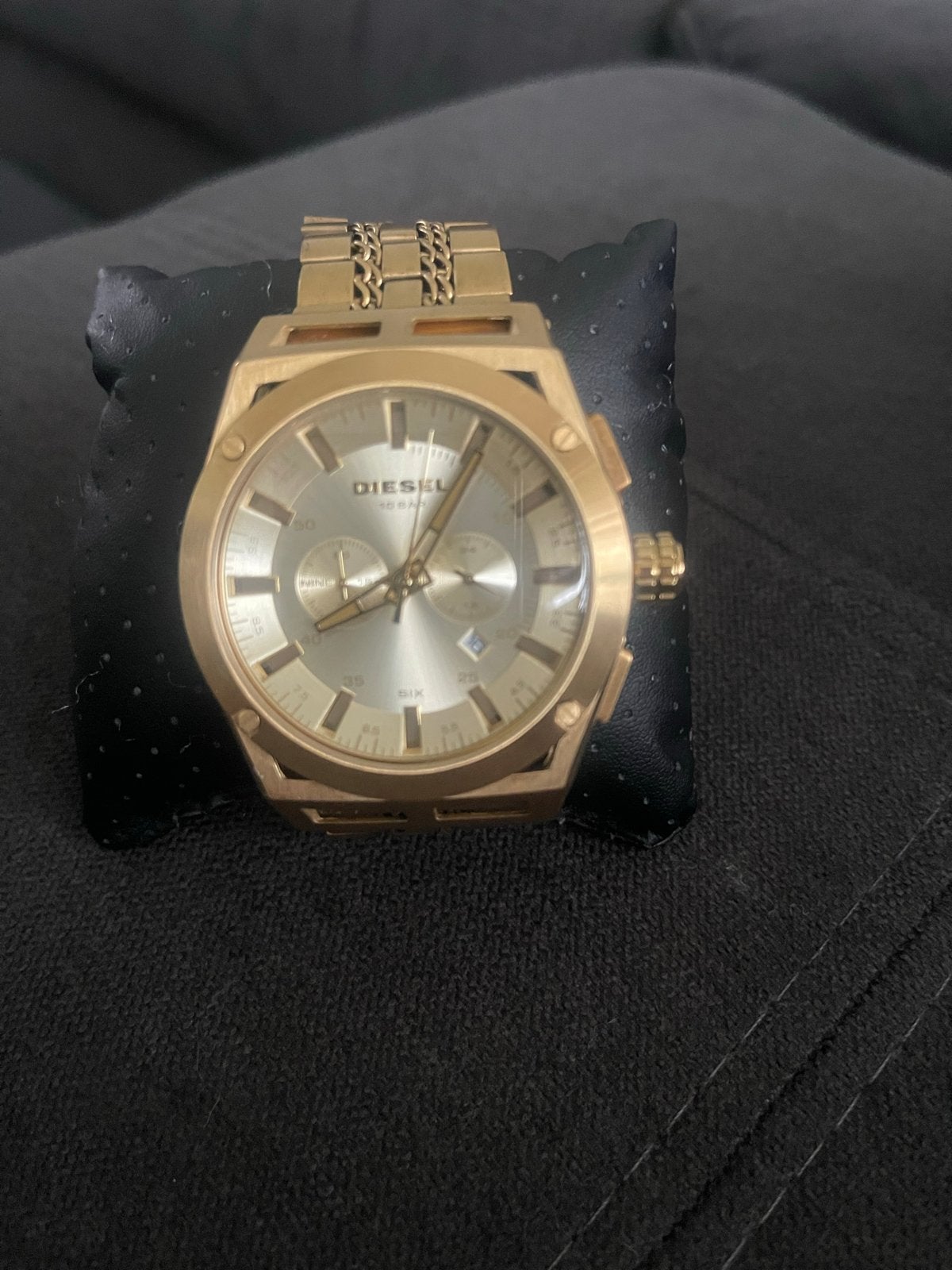 Gouden Diesel horloge - Zo goed als nieuw, Overige merken, Staal, Polshorloge, Ophalen of Verzenden