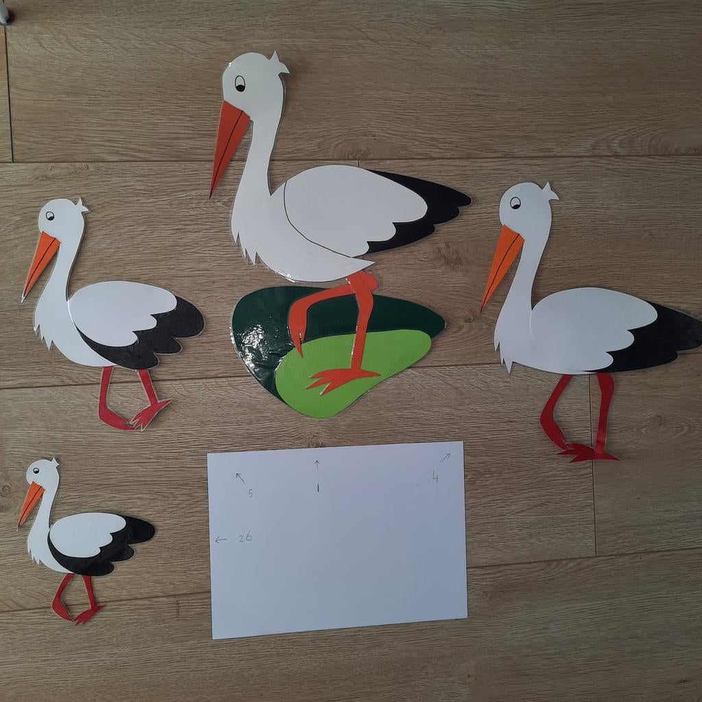Heel veel gesealde ooievaars geboorte zwangerschap, Ophalen of Verzenden, Gebruikt, Versiering, Geboorte of Huwelijk