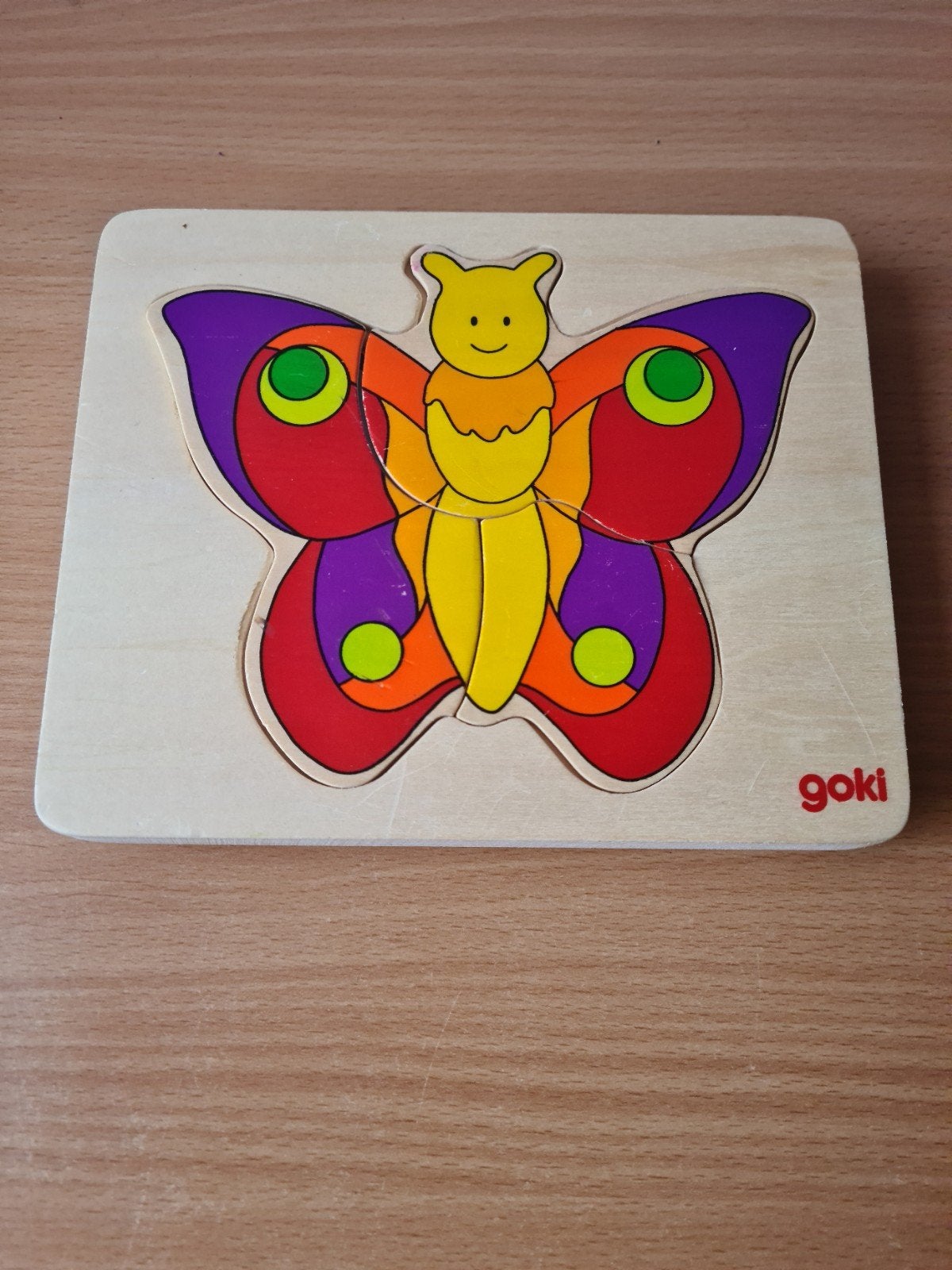 Goki houten vlinder puzzel voor kinderen, Kinderen en Baby's, Speelgoed | Kinderpuzzels, Ophalen of Verzenden