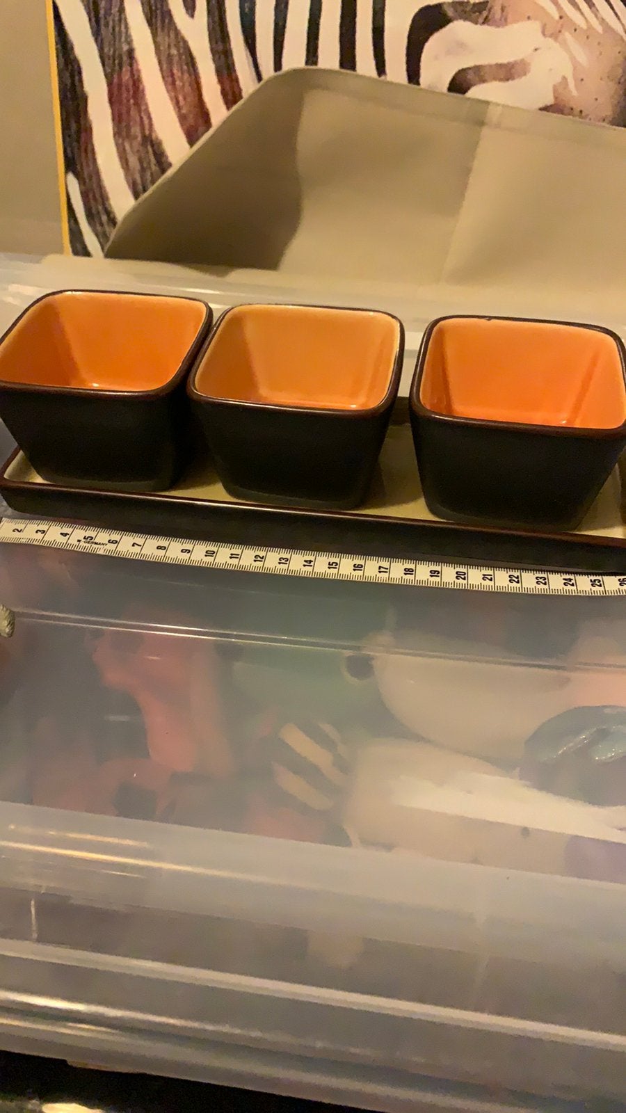 Tapas bakjes op plateau aardewerk, Ophalen, Nieuw, Schaal of Schalen, Overige stijlen