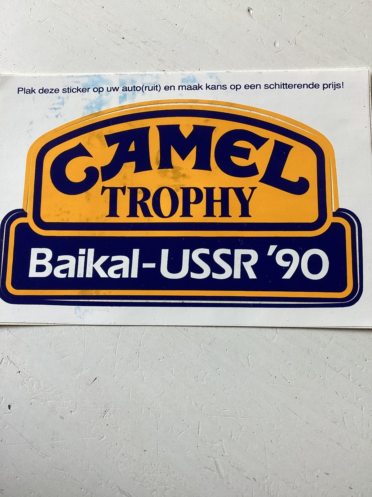 Sticker Camel Trophy Baikal- USSR 1990, Verzenden, Zo goed als nieuw