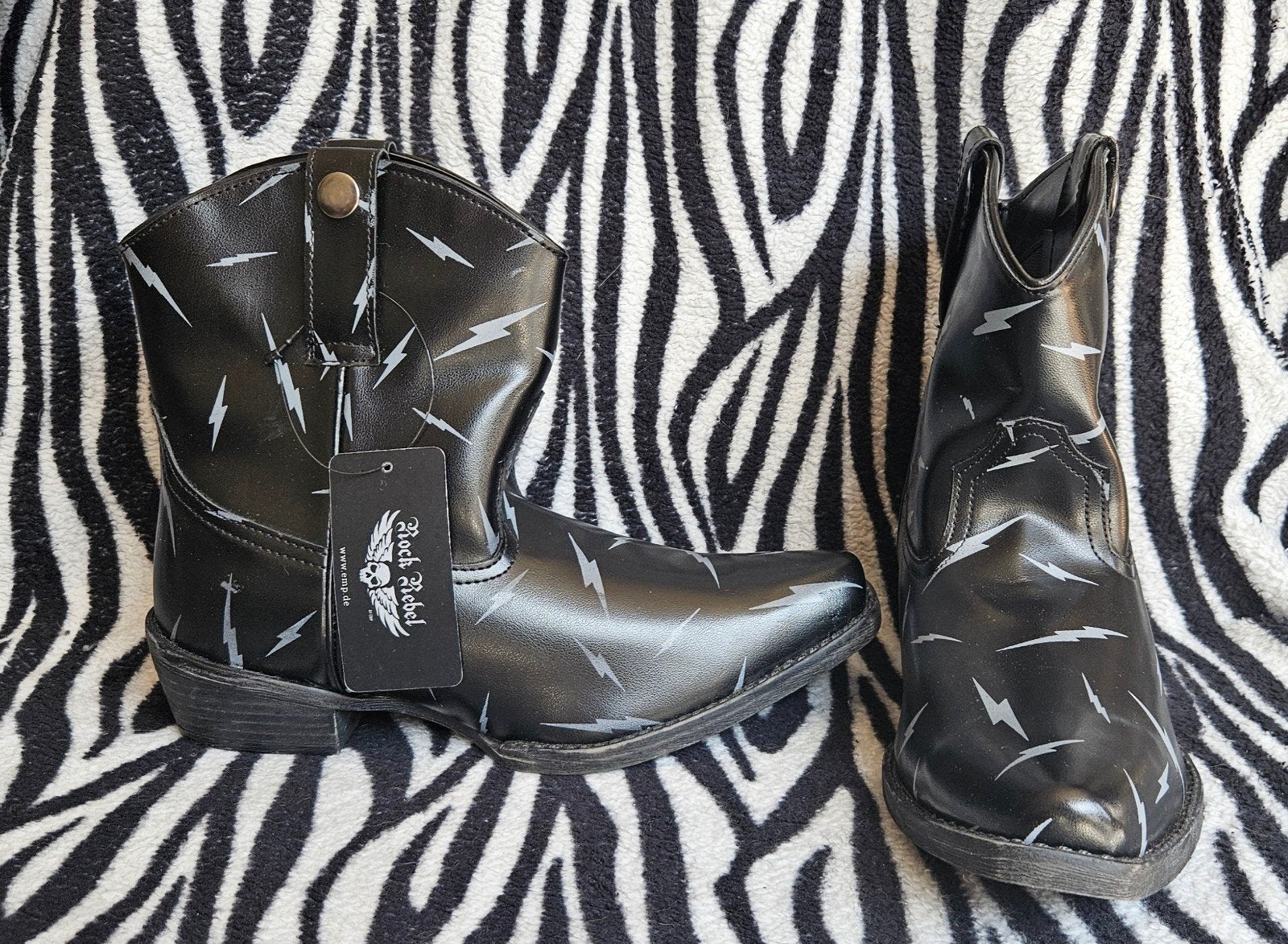 Rock Rebel by EMP cowboy western bliksem laarzen punk gothic, Zwart, Nieuw, Ophalen of Verzenden, Rock Rebel by EMP