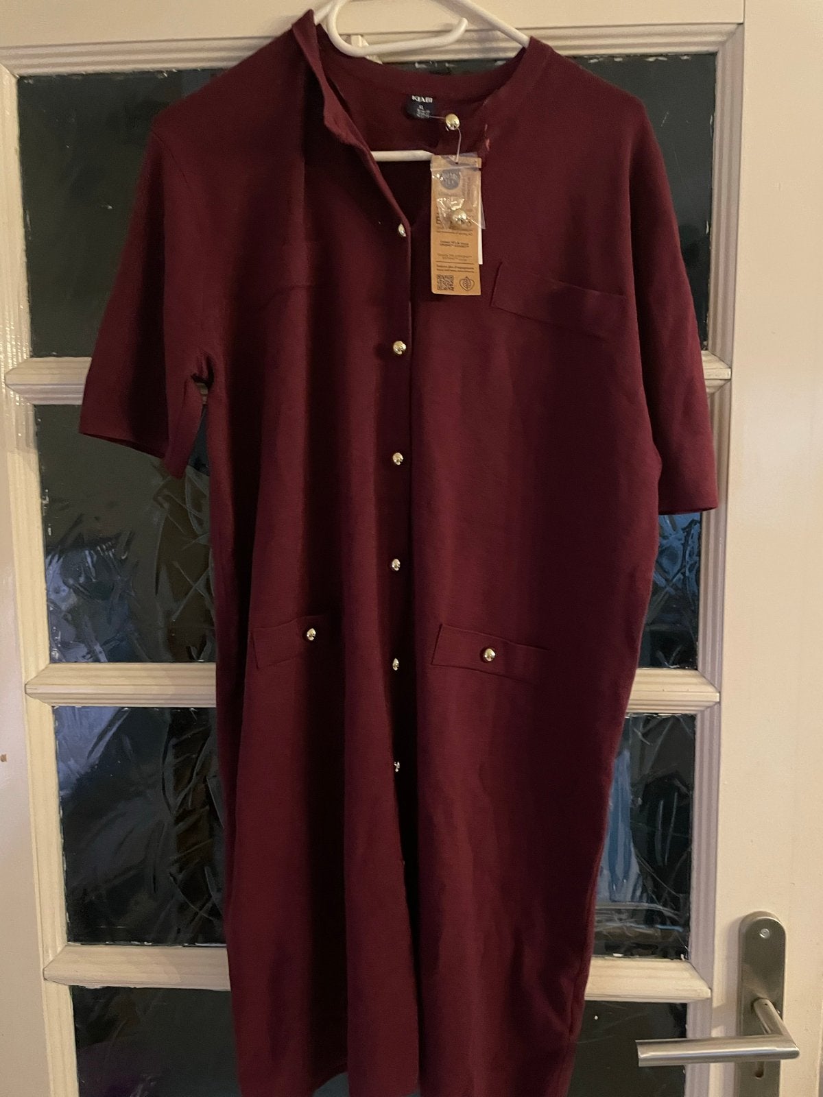 Kiabi jurk bordeauxrood maat XL met gouden knopen, Maat 46/48 (XL) of groter, Nieuw, Ophalen of Verzenden, Rood
