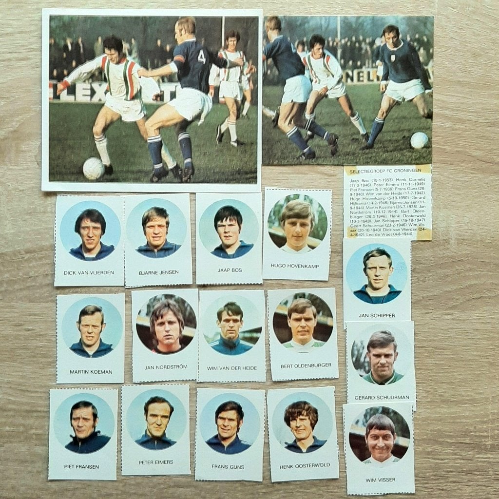 FC Groningen voetbalplaatjes:  Seizoen 1971 -1972., Ophalen of Verzenden, Gebruikt, Overige binnenlandse clubs, Poster, Plaatje of Sticker