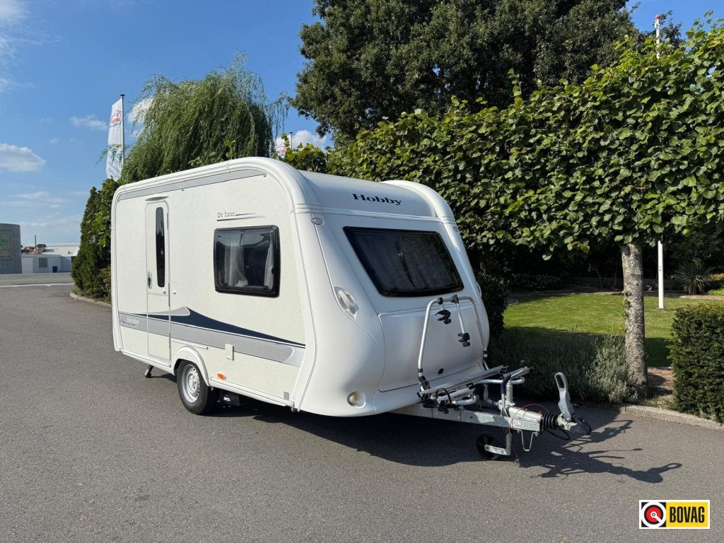 Hobby De Luxe 380 TB Mover,Voortent,Fietsrek, Caravans en Kamperen, Standaardzit, Hobby, Tot en met 2, Bedrijf