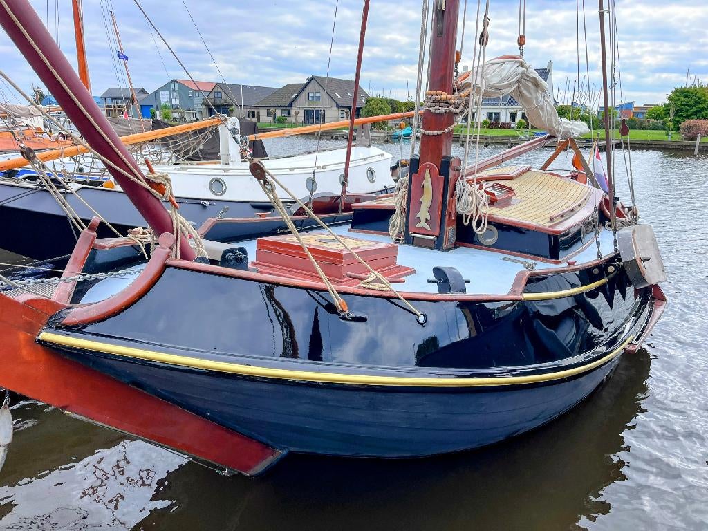 Schokker 'De Vergulde Snoeck' 10.5m, in topconditie, Watersport en Boten, Platbodems, 11 m, Binnenboordmotor, Ophalen of Verzenden