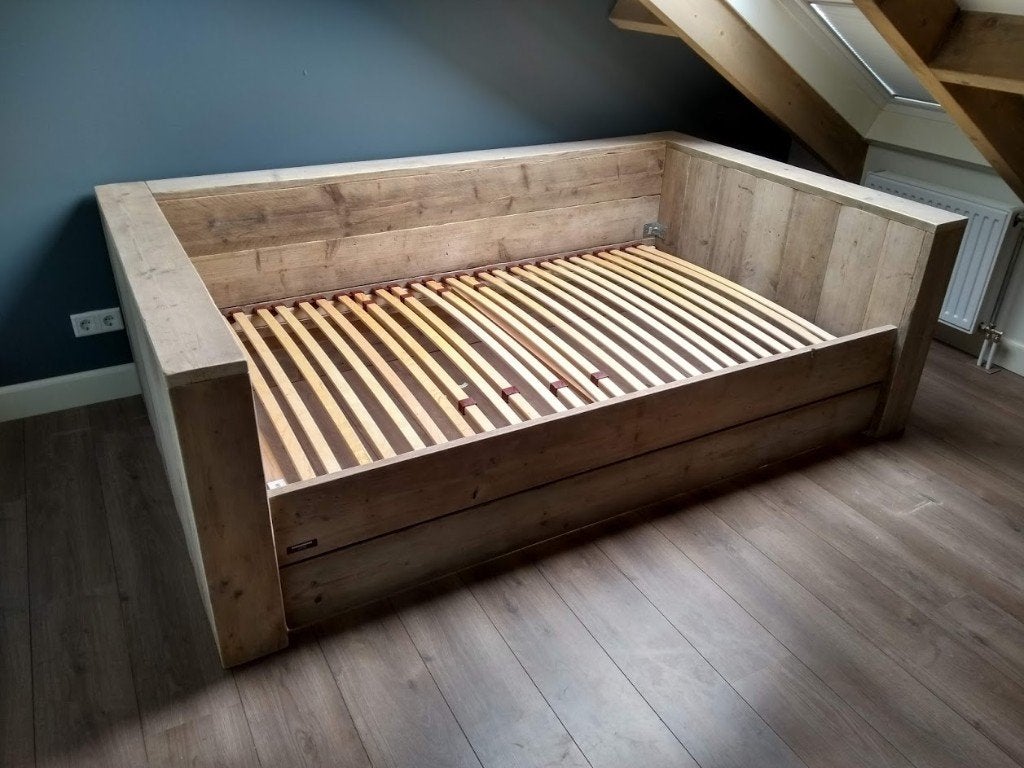 slaapbanken steigerhout / ALLE AFMETINGEN MOGELIJK, 90 cm, Eenpersoons, Nieuw, Ophalen of Verzenden