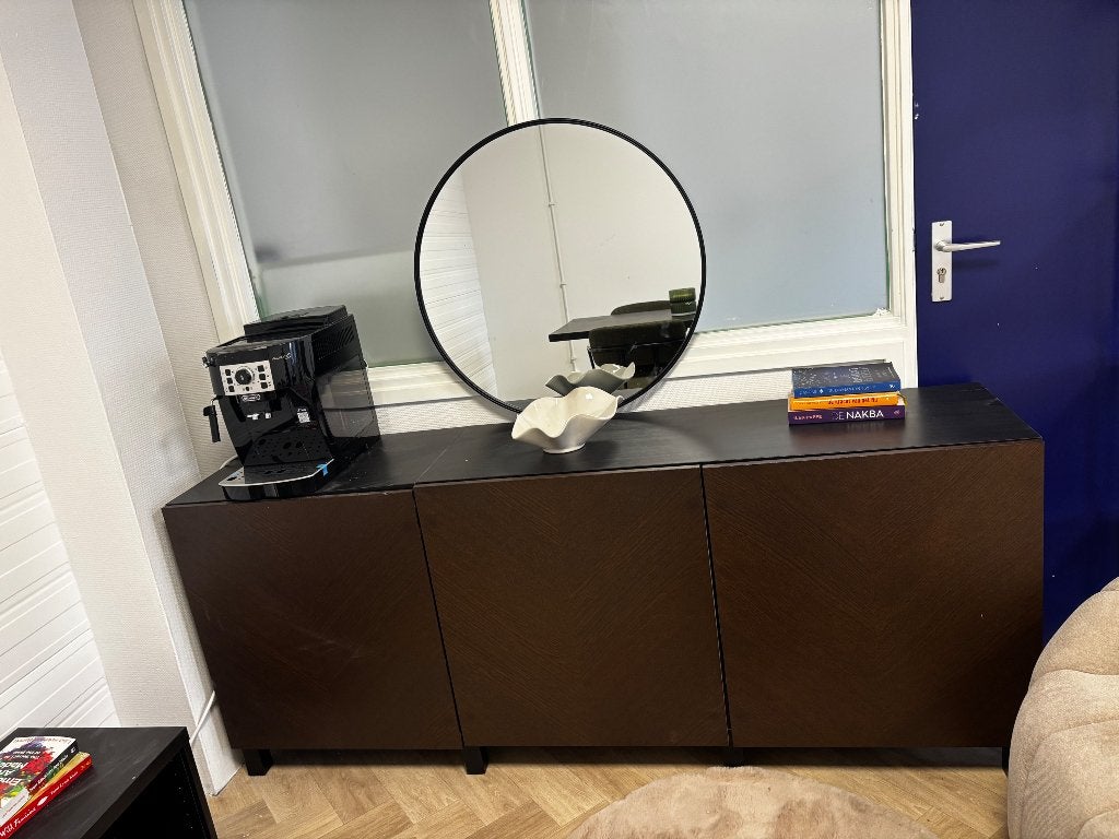 BESTÅ opberger met deuren, Huis en Inrichting, Kasten | Boekenkasten, Ophalen, 150 tot 200 cm, Nieuw, Minder dan 100 cm
