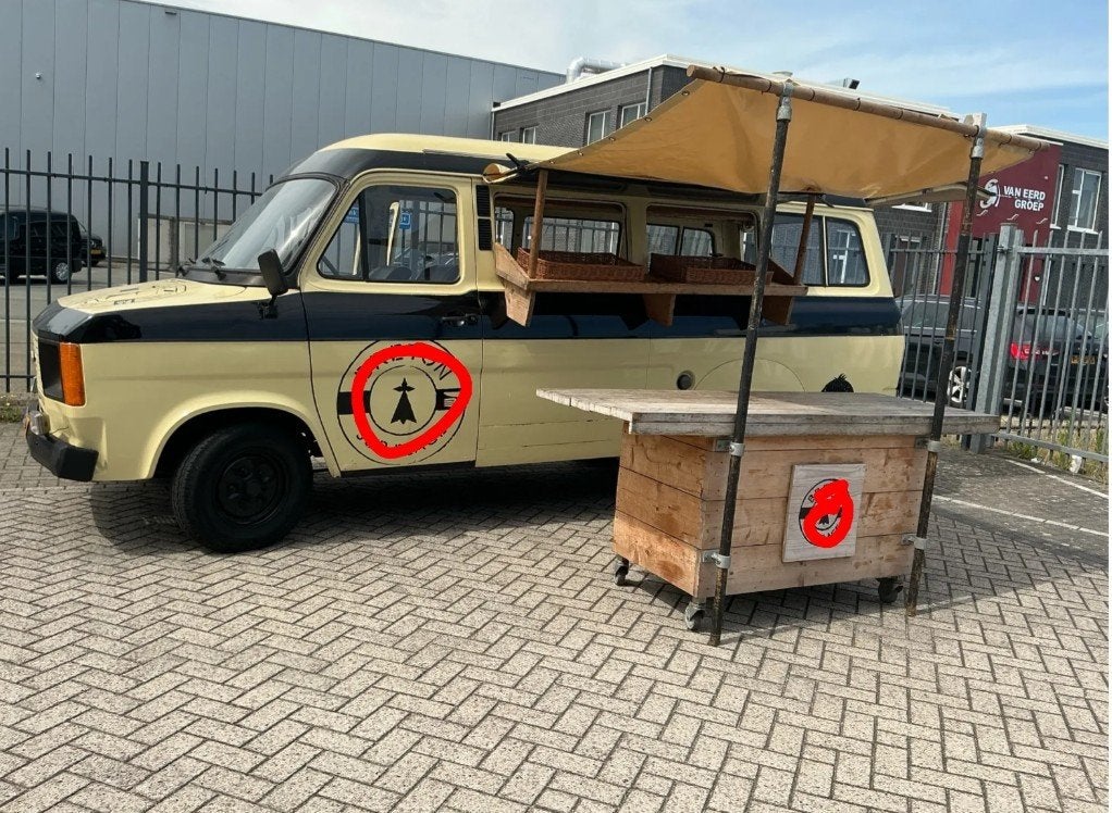 Ford Transit Foodtruck Benzine belastingvrij 1980 APK 2028!, 4 stoelen, Geel, Handgeschakeld, Particulier