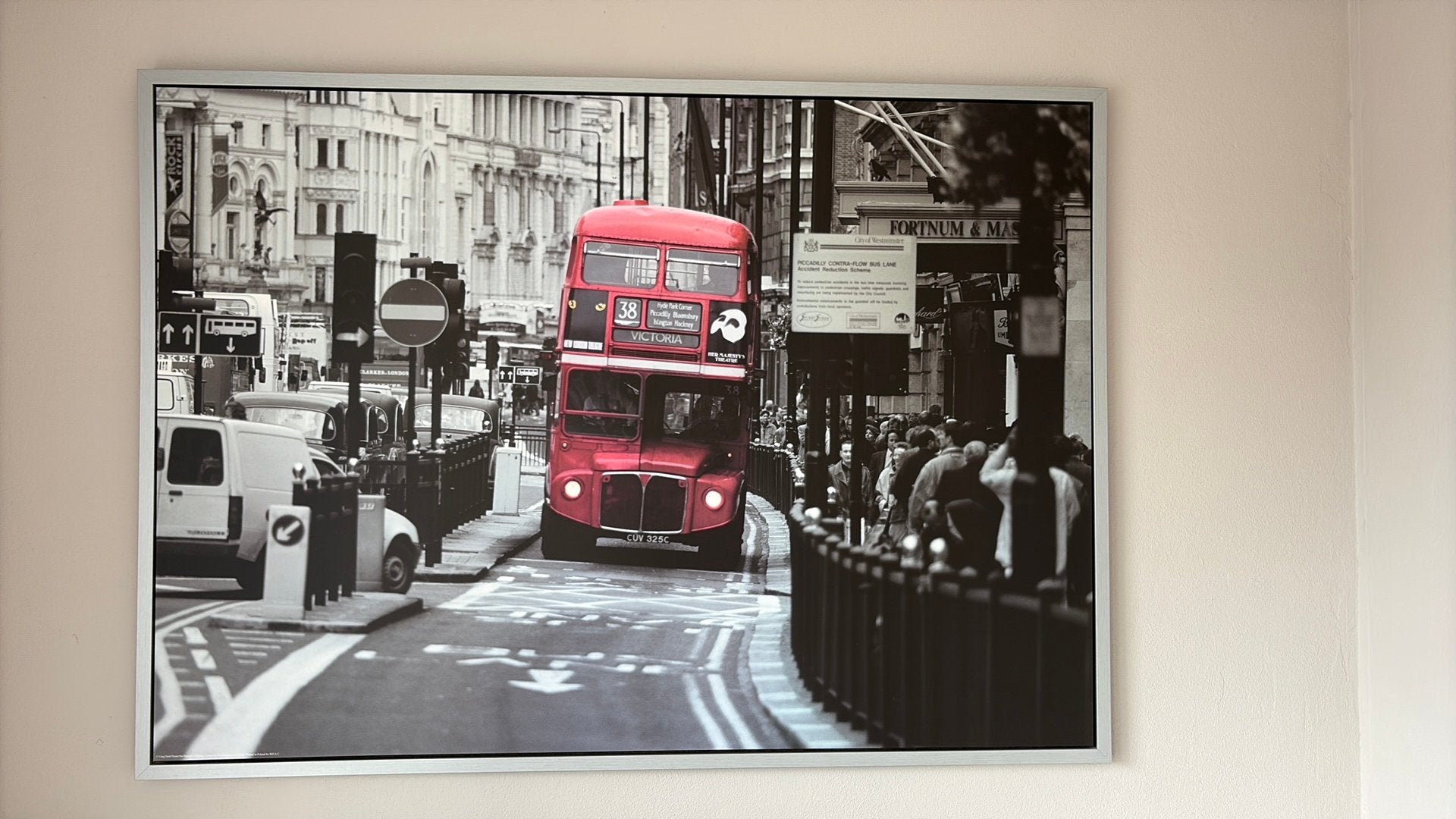 Poster van Ikea Engelse bus  140x100 cm, Ophalen, Zo goed als nieuw