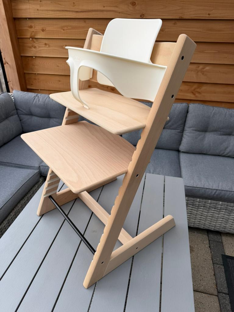 Stokke tripp trapp stoel - babyset, Ophalen of Verzenden, Zo goed als nieuw, Meegroeistoel
