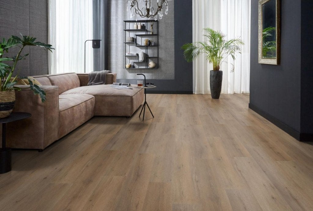 Plak Pvc True Grain Oak 189-8 2,5mm dik Toplaag 0,55, Bruin, 75 m² of meer, Plak Pvc bruin eiken kleur Dry-back, Nieuw