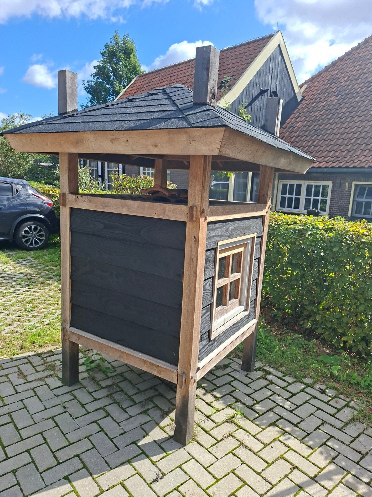 Eiken speelhuisje, dierenverblijf, mini-hooiberg, Ophalen, Nieuw, 110 cm of meer, 100 cm of meer