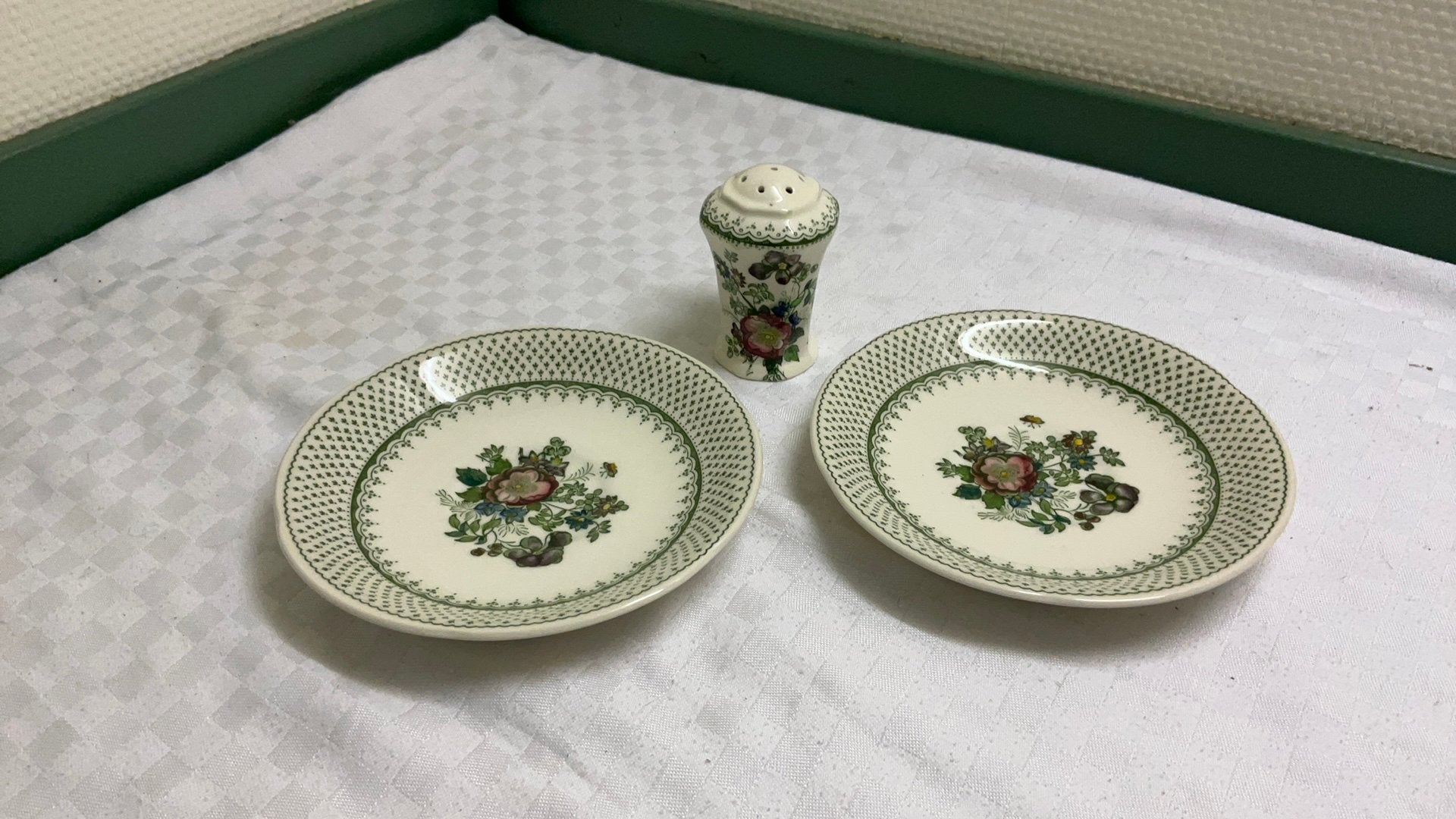 Mason’s paynsley, schoteltjes en zoutvat, vintage, Ophalen of Verzenden, Zo goed als nieuw, Overige materialen