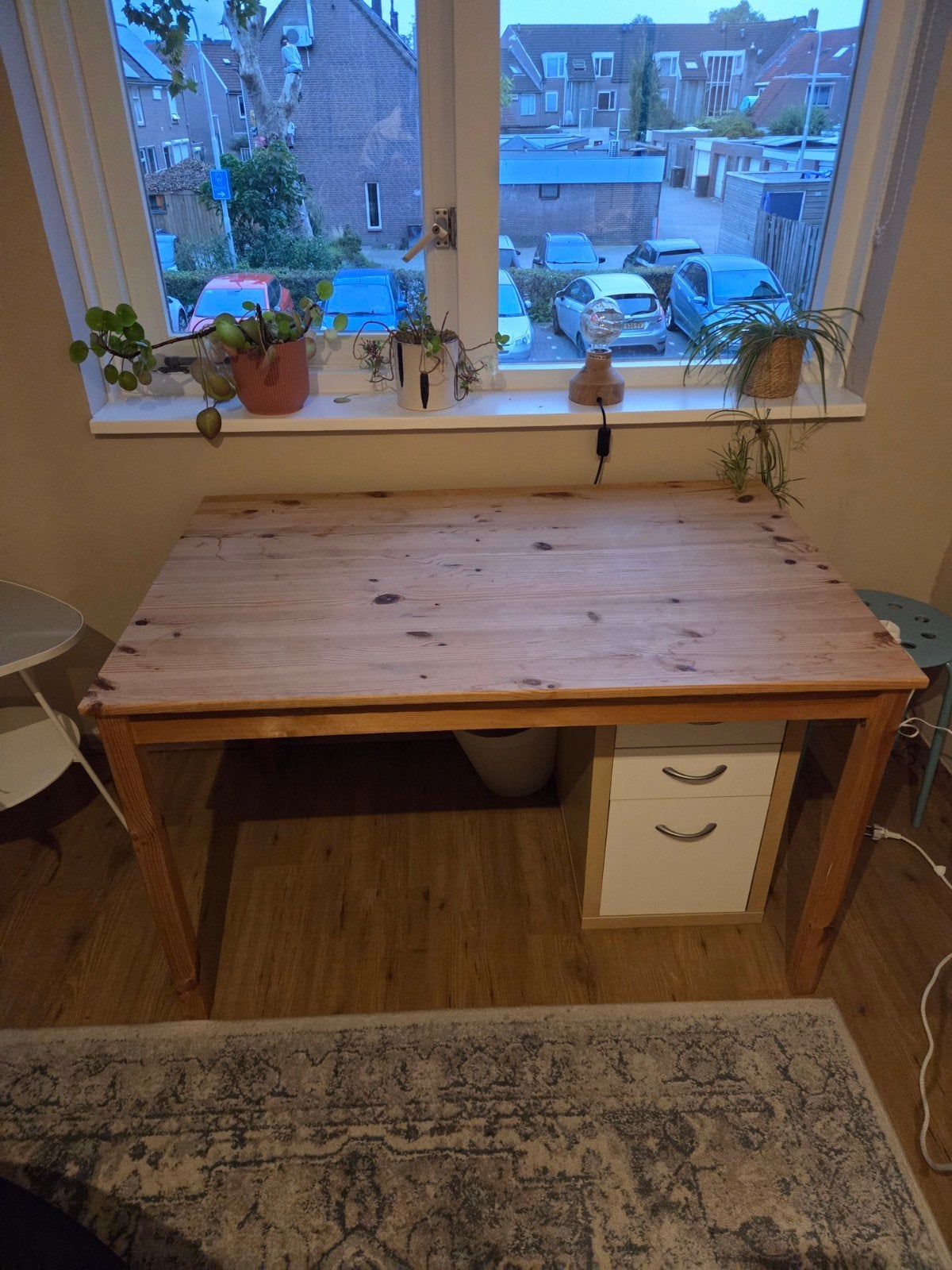Houten bureau, Ophalen, Gebruikt, Hout, Bruin