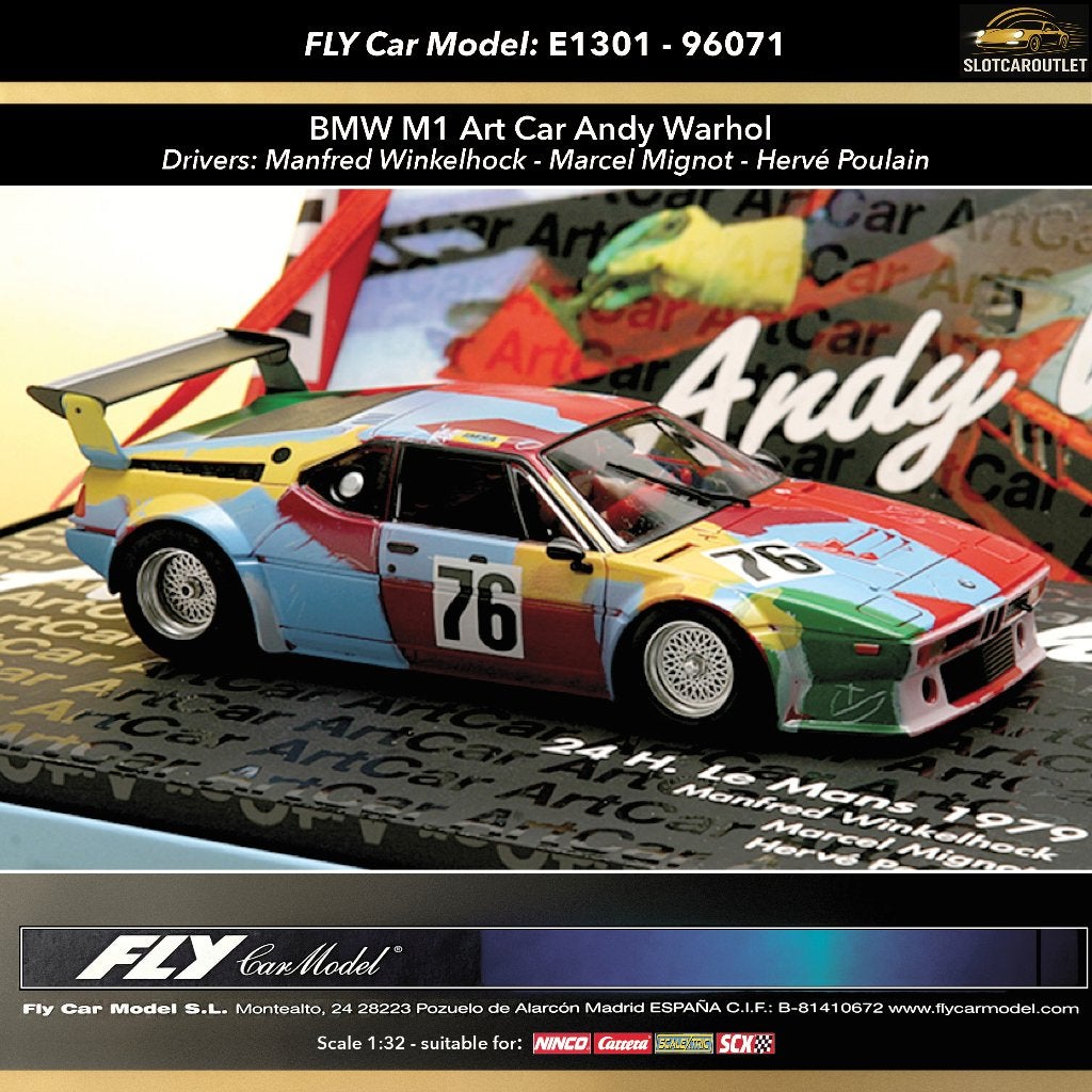 Fly 96071 (E1301) - BMW M1 Art Car by Andy Warhol ‼️, Ophalen of Verzenden, Nieuw, Elektrisch, Overige merken