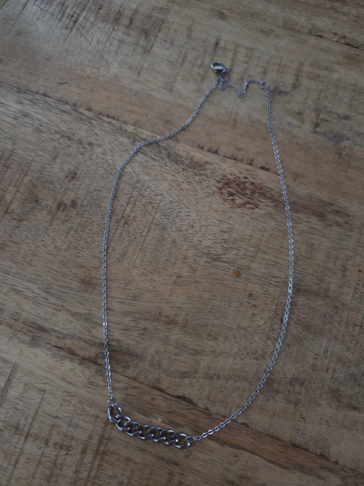 zilveren Lucardi ketting met schakeldesign, Ophalen of Verzenden, Zo goed als nieuw, Zilver, Verstelbaar