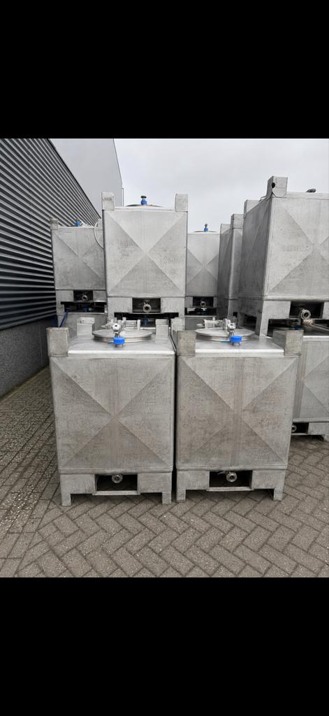 IBC Tank 316 RVS - 1100L inhoud, Ophalen, Zo goed als nieuw, 60 cm of meer, 50 cm of meer