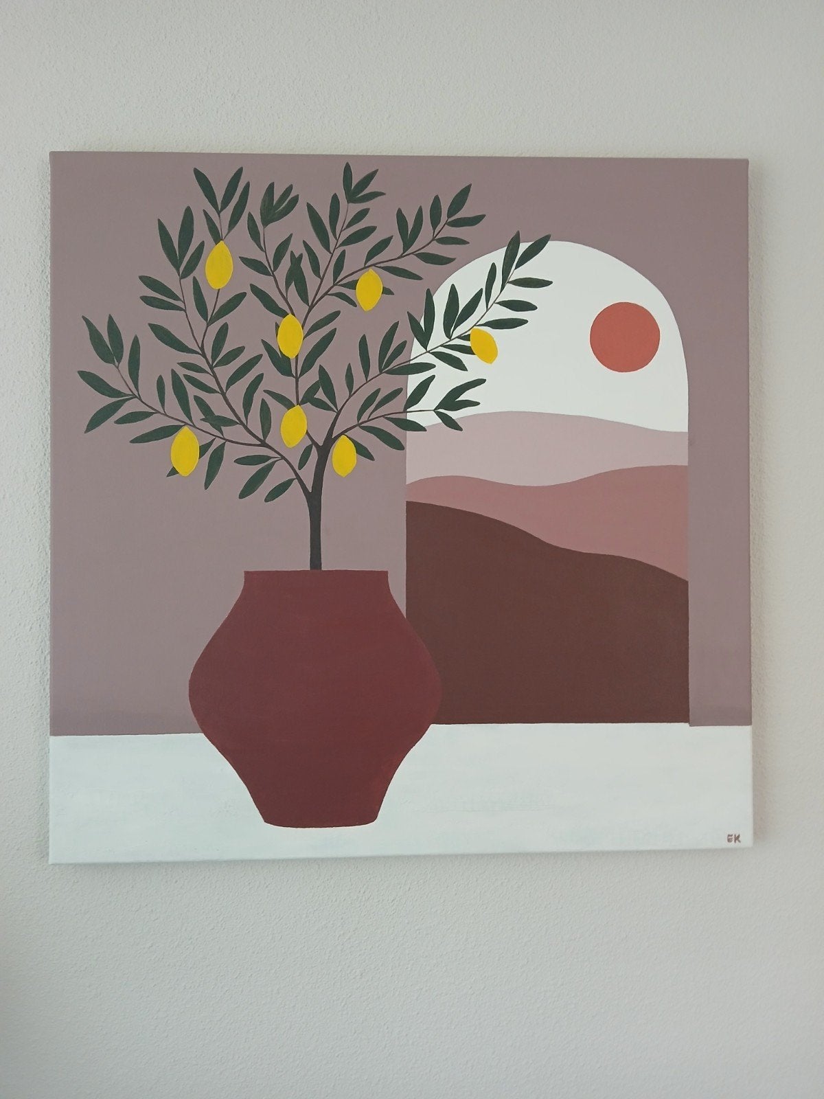 Acrylverf schilderij 70x70 cm, Ophalen