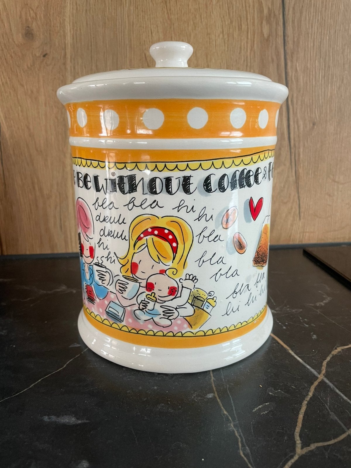 Blond amsterdam voorraadpot koffie, Huis en Inrichting, Ophalen, Zo goed als nieuw, Aardewerk, Overige typen