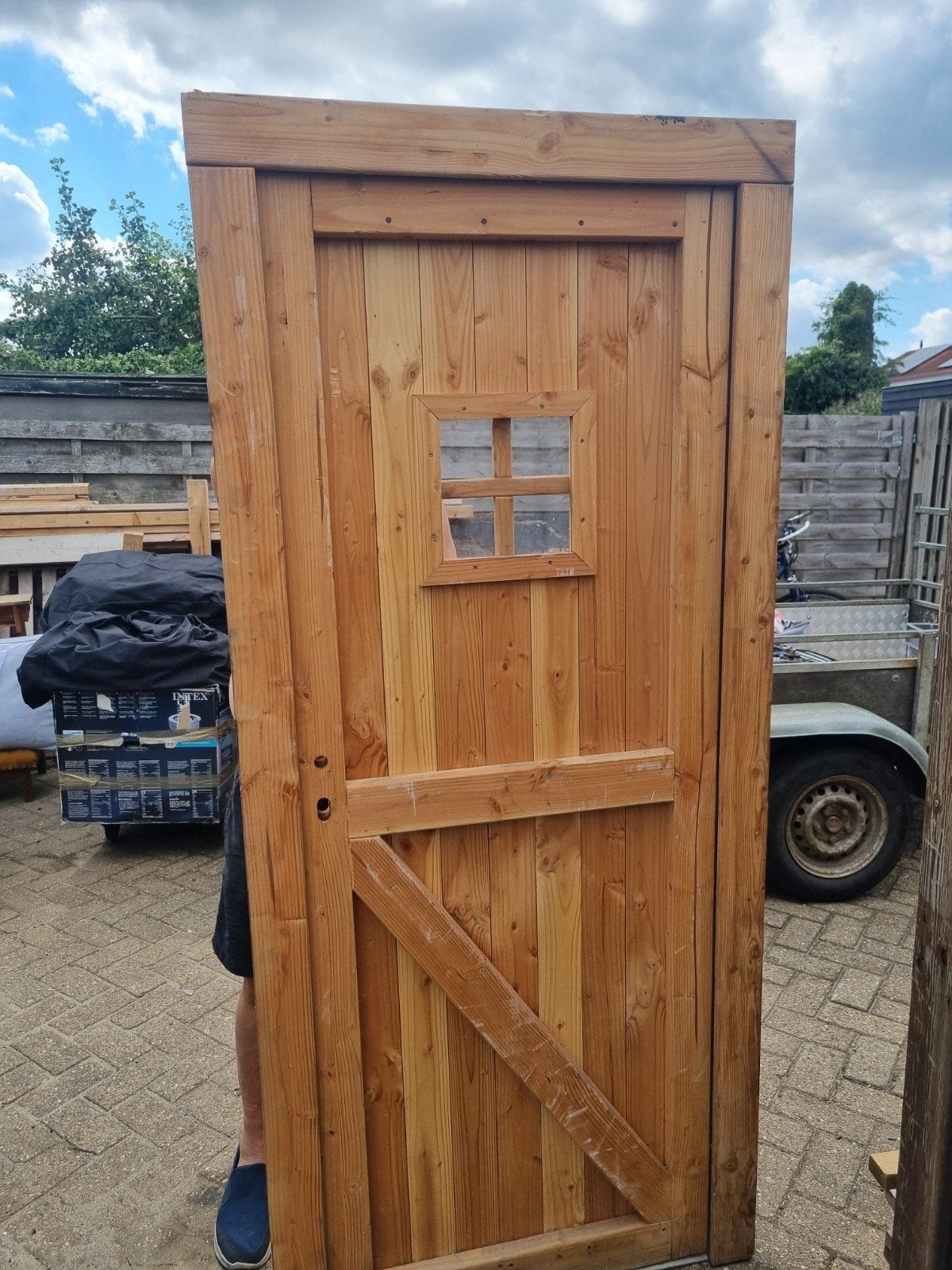 deur met deurpost, Doe-het-zelf en Verbouw, Deuren en Horren, Ophalen, Nieuw