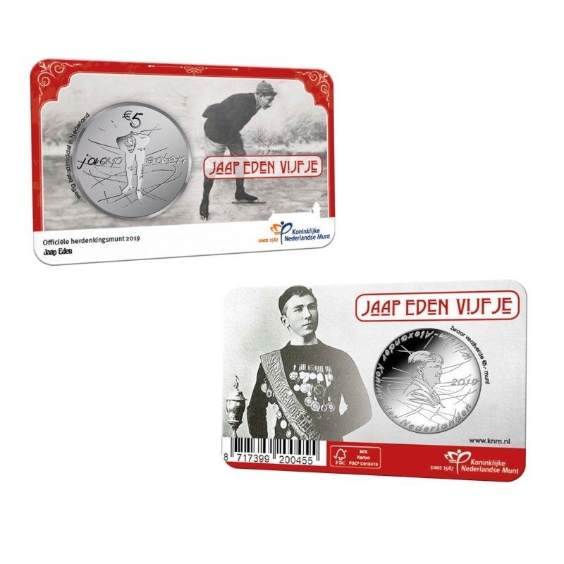 5 Euro Nederland 2019 in UNC Coincard - Jaap Eden Vijfje, Verzenden, Overige landen, 5 euro, Losse munt
