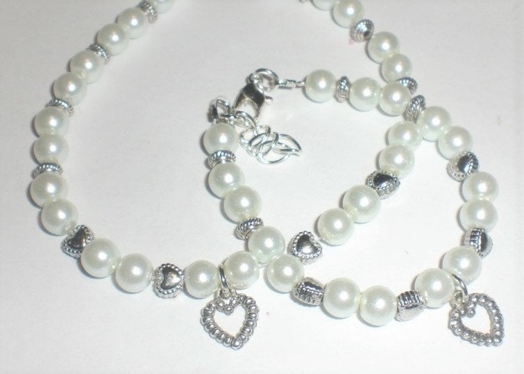 Sieraden maken 5 x Moeder/dochter Armband parels met hartjes, Info@hobbymagic.nl, Nieuw, Verzenden, Stadskanaal