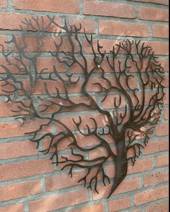 Grote metalen Wanddecoratie van een Levensboom 60 cm Ø, Huis en Inrichting, Woonaccessoires | Wanddecoraties, Metaal, Wandsculptuur