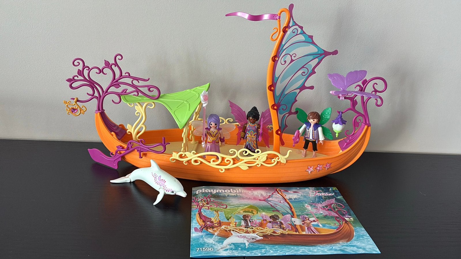 PLAYMOBIL Fairies 71596 – Feeënboot met accessoires ‍️, Gebruikt, Losse onderdelen, Fantasy, Ophalen of Verzenden