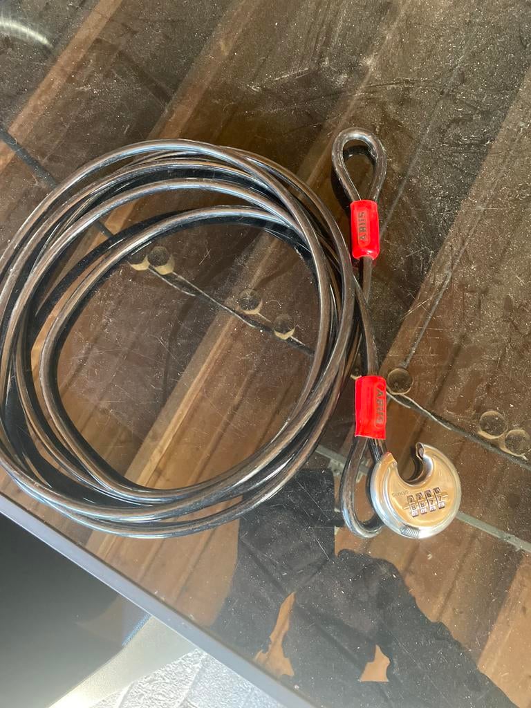 ABUS kabelslot met cijferslot, 5 meter, Ophalen of Verzenden, Gebruikt