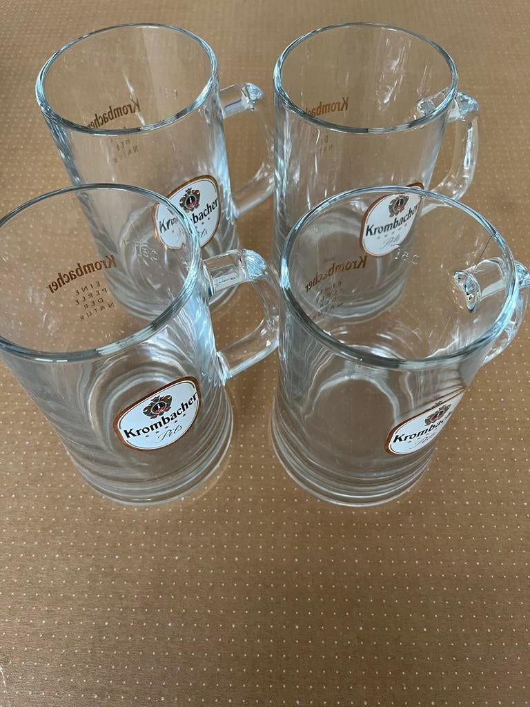 Krombacher bierpullen 0.5L - Set van 4, Ophalen, Gebruikt