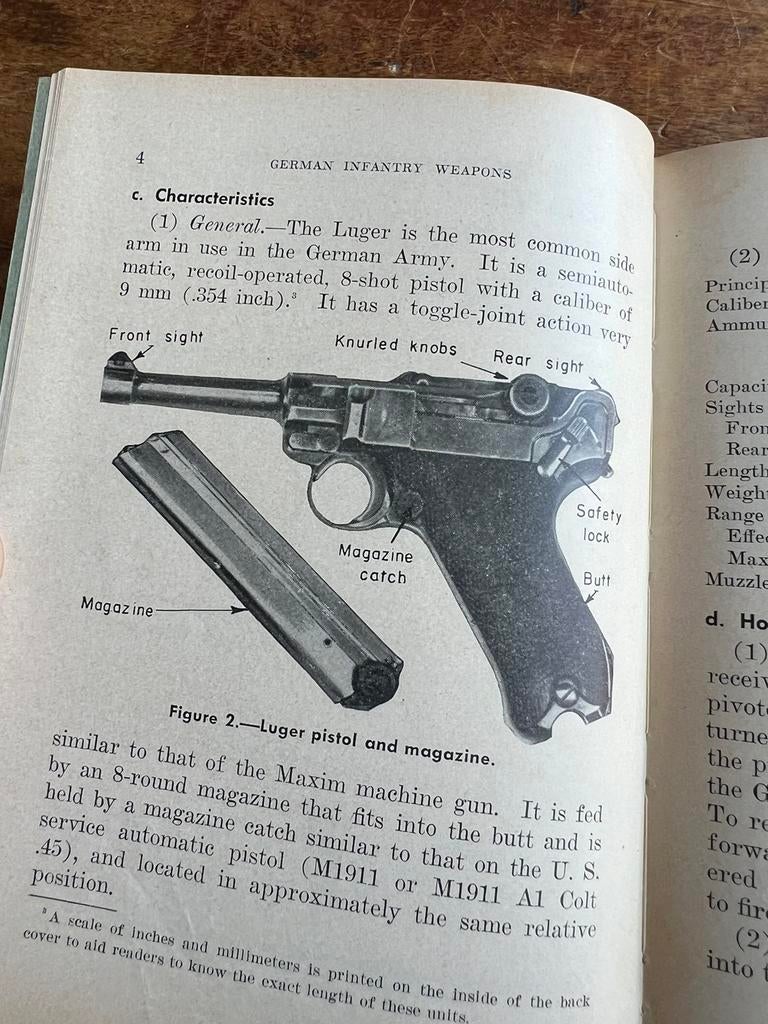 WO2 Amerikaans handboek Duitse Wapens MP40 LP kampfpistole, Verzamelen, Militaria | Tweede Wereldoorlog, Amerika, Ophalen of Verzenden