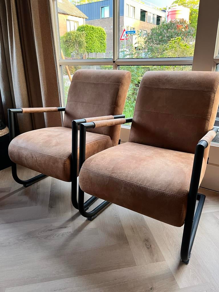 Henders & Hazel Fauteuils - Comfort en Stijl, Ophalen, 75 tot 100 cm, Zo goed als nieuw, Stof