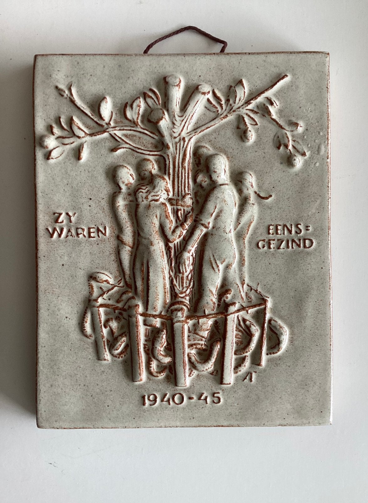 Herdenkingsplaquette  “Zij waren eensgezind”  van Westraven, Antiek en Kunst, Ophalen of Verzenden