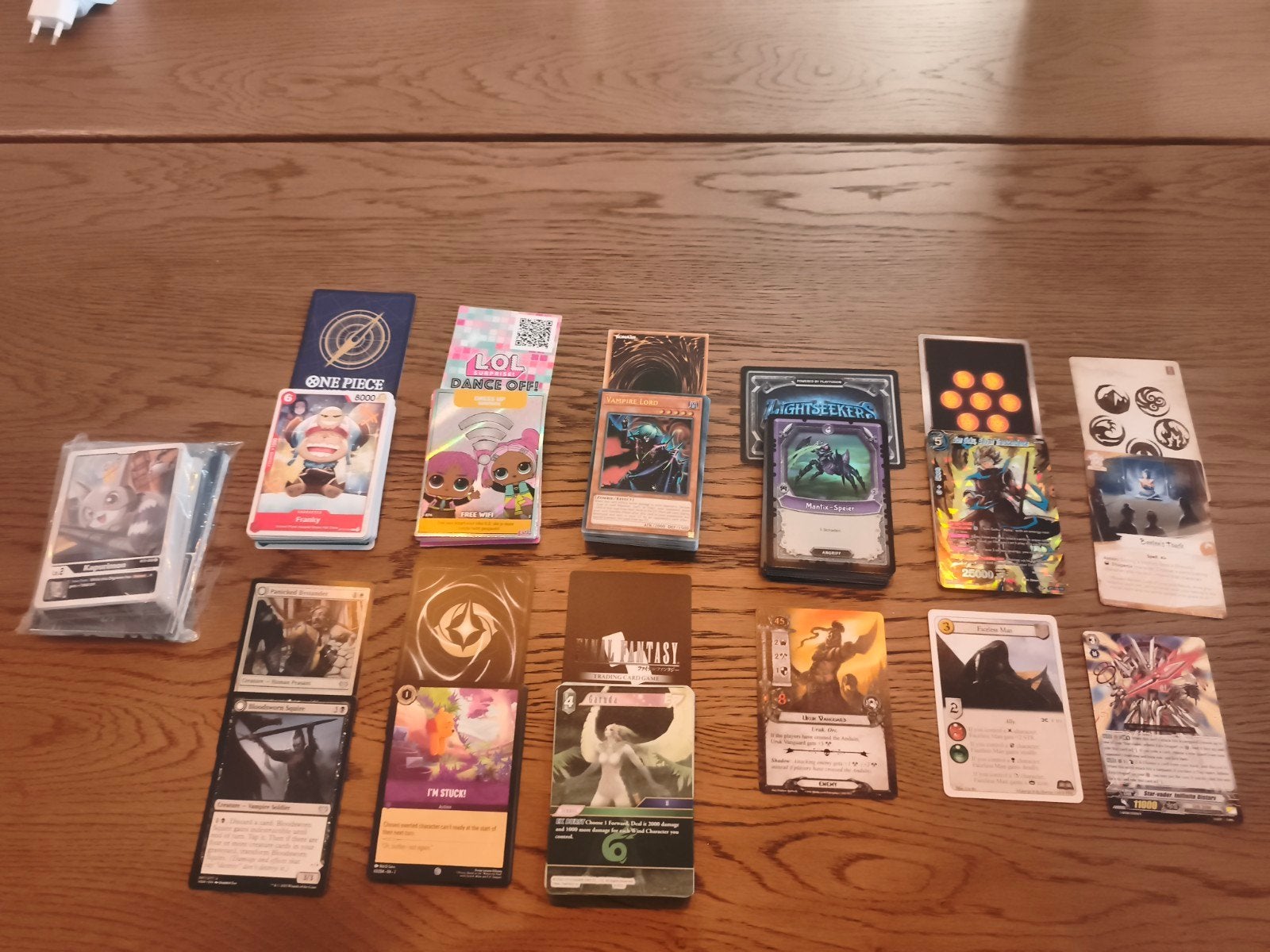 Diverse verzamel speelkaarten - One Piece, Yu-Gi-Oh!,  etc, Ophalen of Verzenden, Gebruikt, Meerdere kaarten