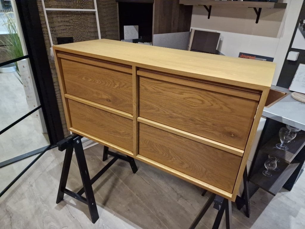 Rock! Massief Eiken Houten Badmeubel 120cm tbv waskom