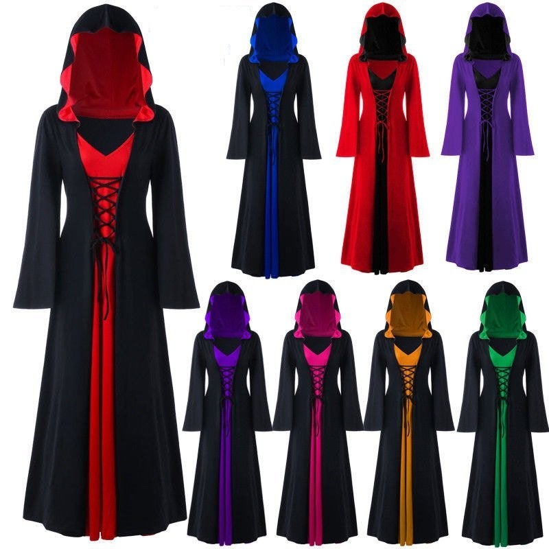 Victoriaanse twee kleuren jurk renaissance middeleeuwse, Verzenden, Nieuw, Pak of Jurk