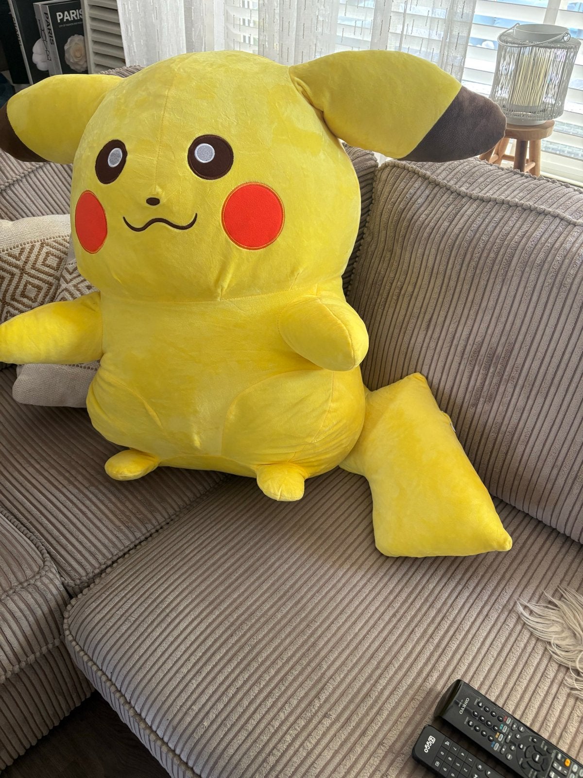 Mega grote Pikachu knuffel - Ophalen Hoogvliet, Ophalen, Geel, Overige typen, Zo goed als nieuw