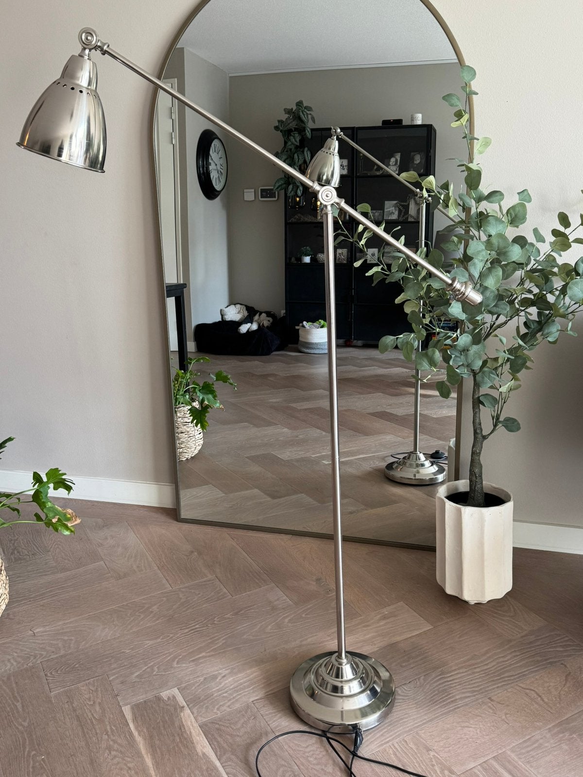 Staande lamp, Huis en Inrichting, Ophalen, Gebruikt, Metaal, 100 tot 150 cm