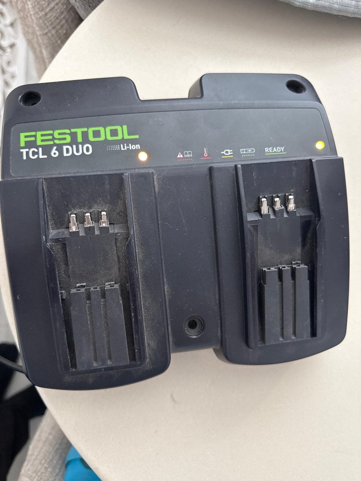 Festool TCL 6 DUO Li-Ion Oplader moet wel na gekeken worden, Ophalen of Verzenden, Gebruikt