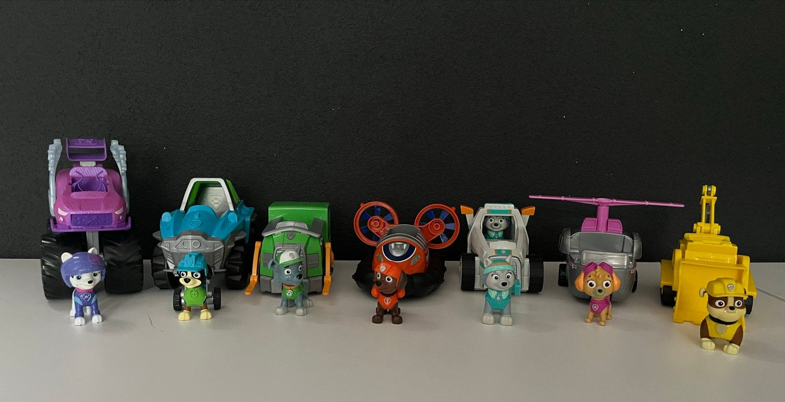 Paw Patrol speelgoed set - voertuigen en figuren, Ophalen, Zo goed als nieuw
