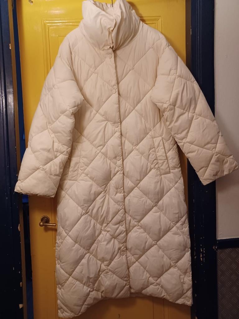 Prachtige lange longline Dante6 puffer damesjas         25vp, Ophalen of Verzenden, Zo goed als nieuw, Wit