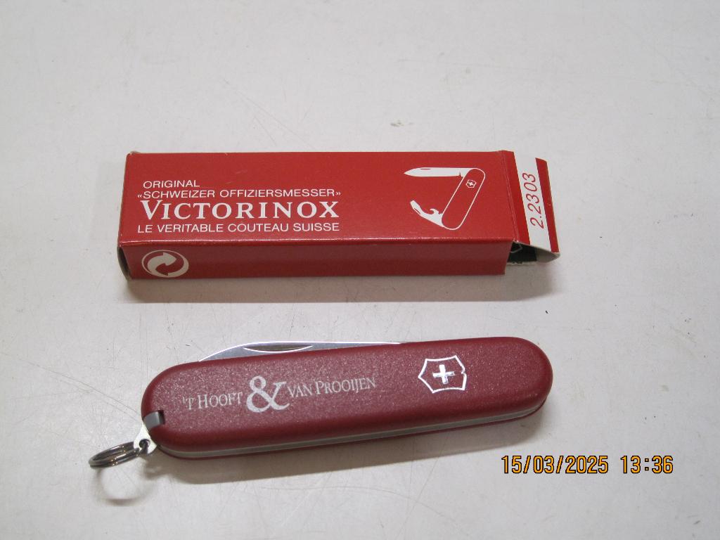 victorinox zakmes 8,5 cm met reclame opdruk (333), Ophalen of Verzenden, Zo goed als nieuw