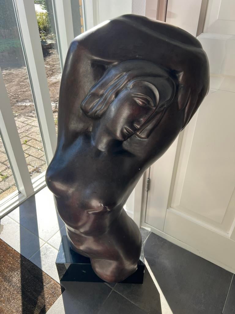 Groot bronzen beeld van Theo Mackaay, Antiek en Kunst, Ophalen of Verzenden