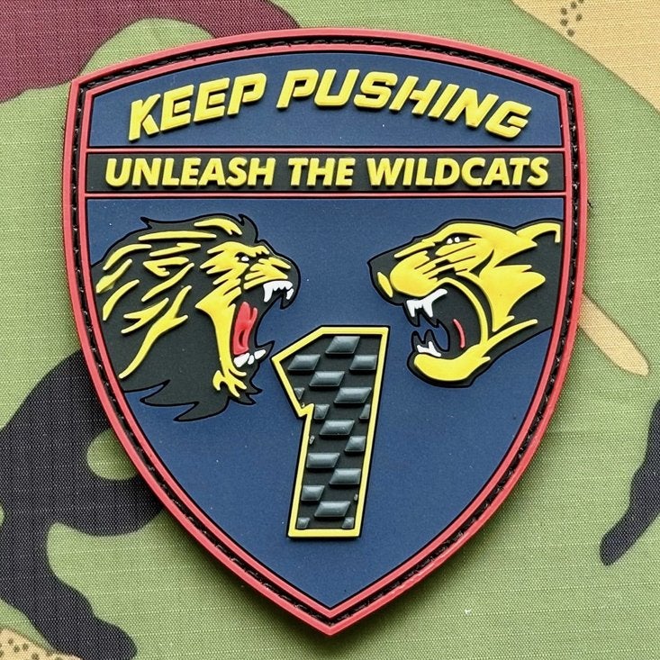 Patch RNLAF 300 SQN Keep Pushing, Verzenden, Luchtmacht, Nederland, Embleem of Badge