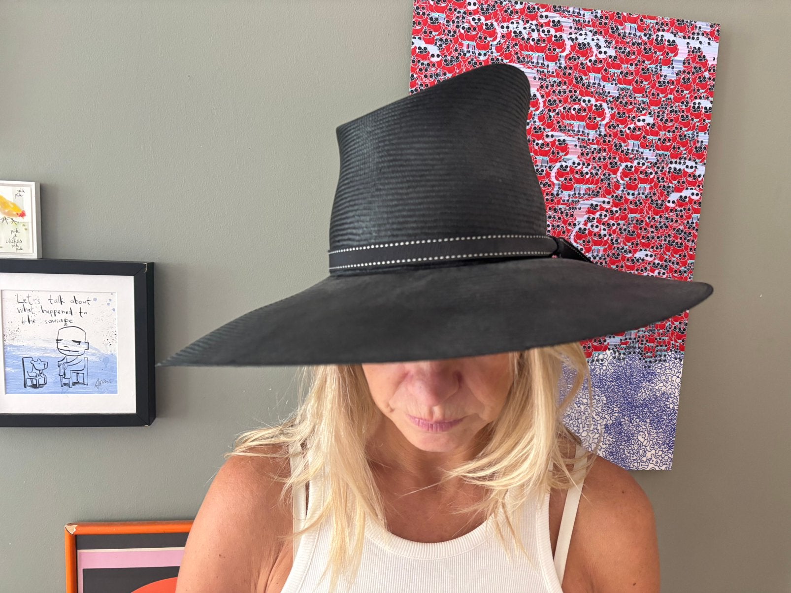 Ceremonie hoed  in zwart van Bronte Amsterdam, Ophalen, Zo goed als nieuw, One size fits all