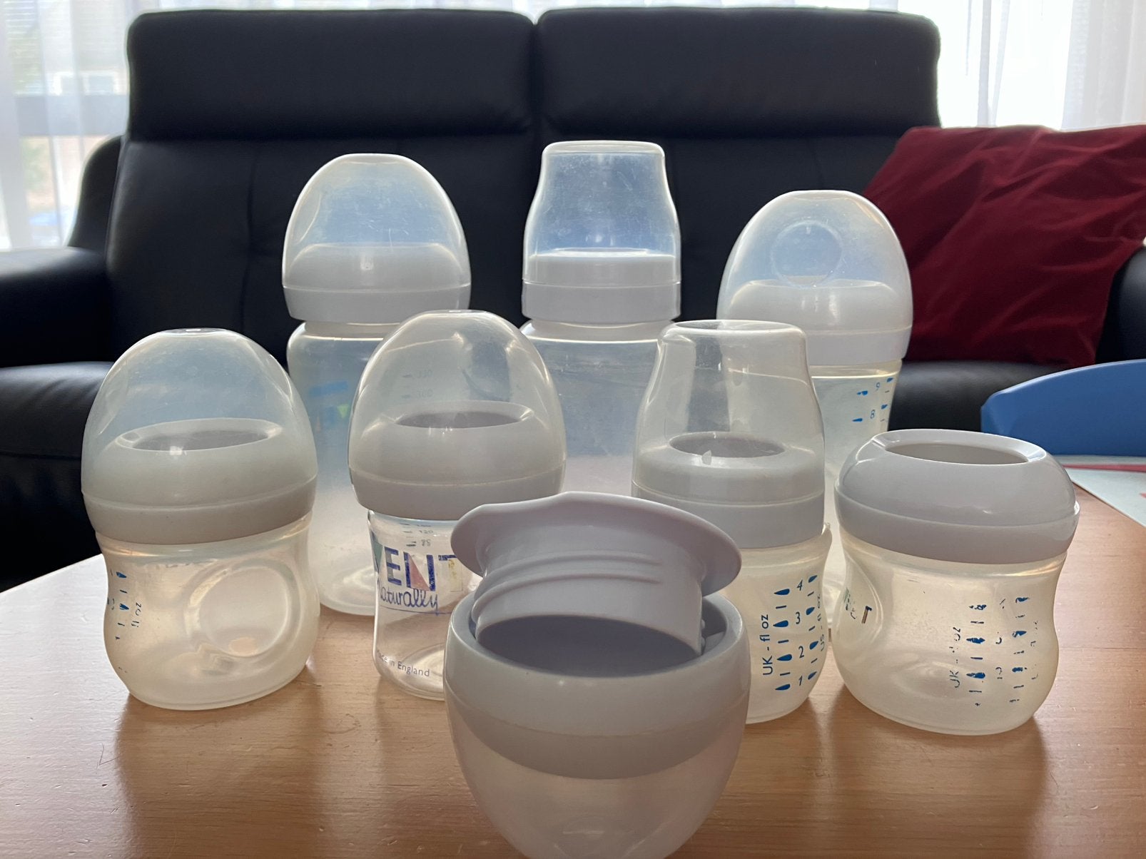 Set Avent flessen met dop, Ophalen of Verzenden, Gebruikt, Babyfles, Philips Avent