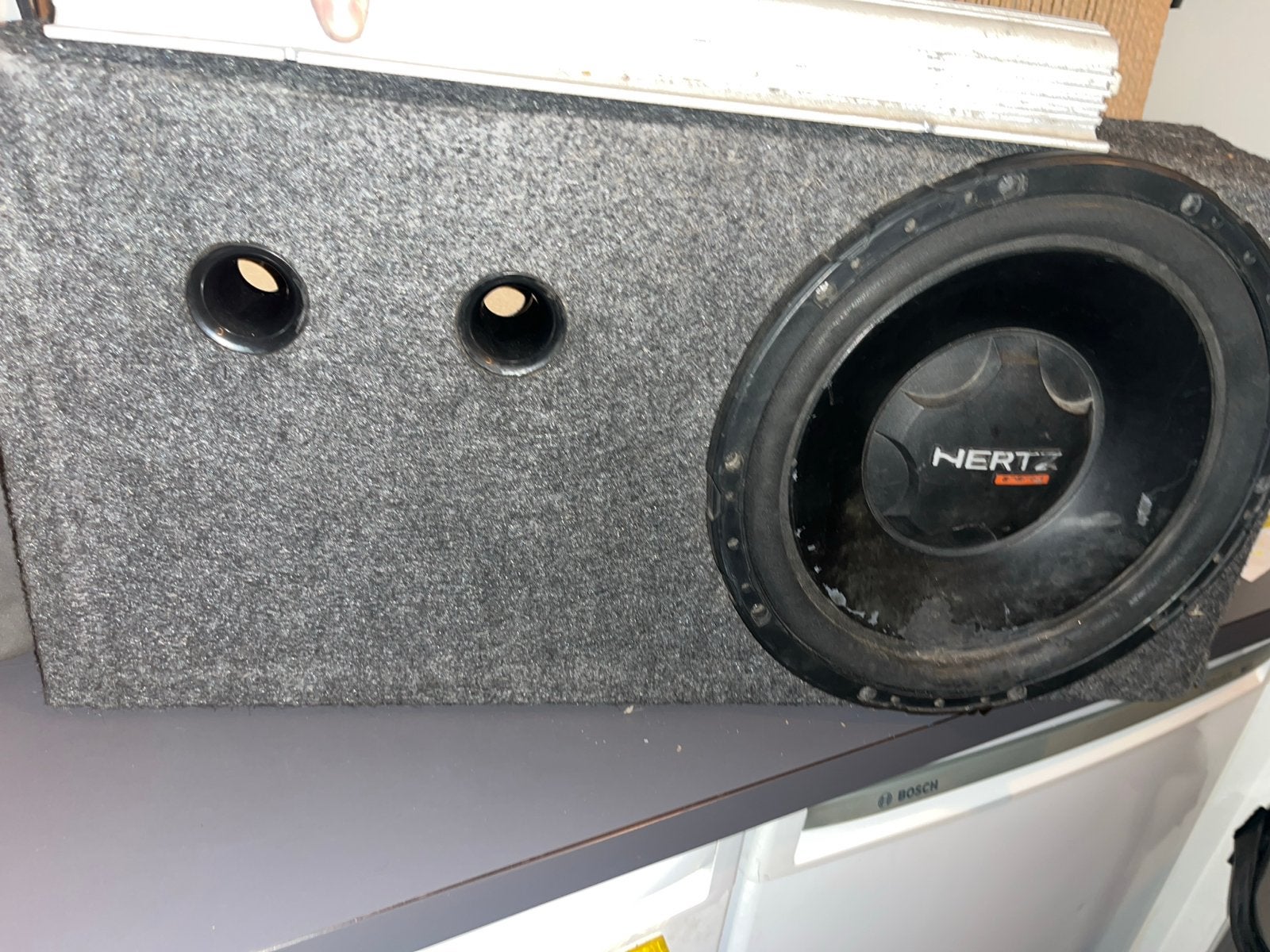 Hertz Energy Subwoofer met Audison LR 605 XR Versterker, Auto diversen, Ophalen of Verzenden, Gebruikt