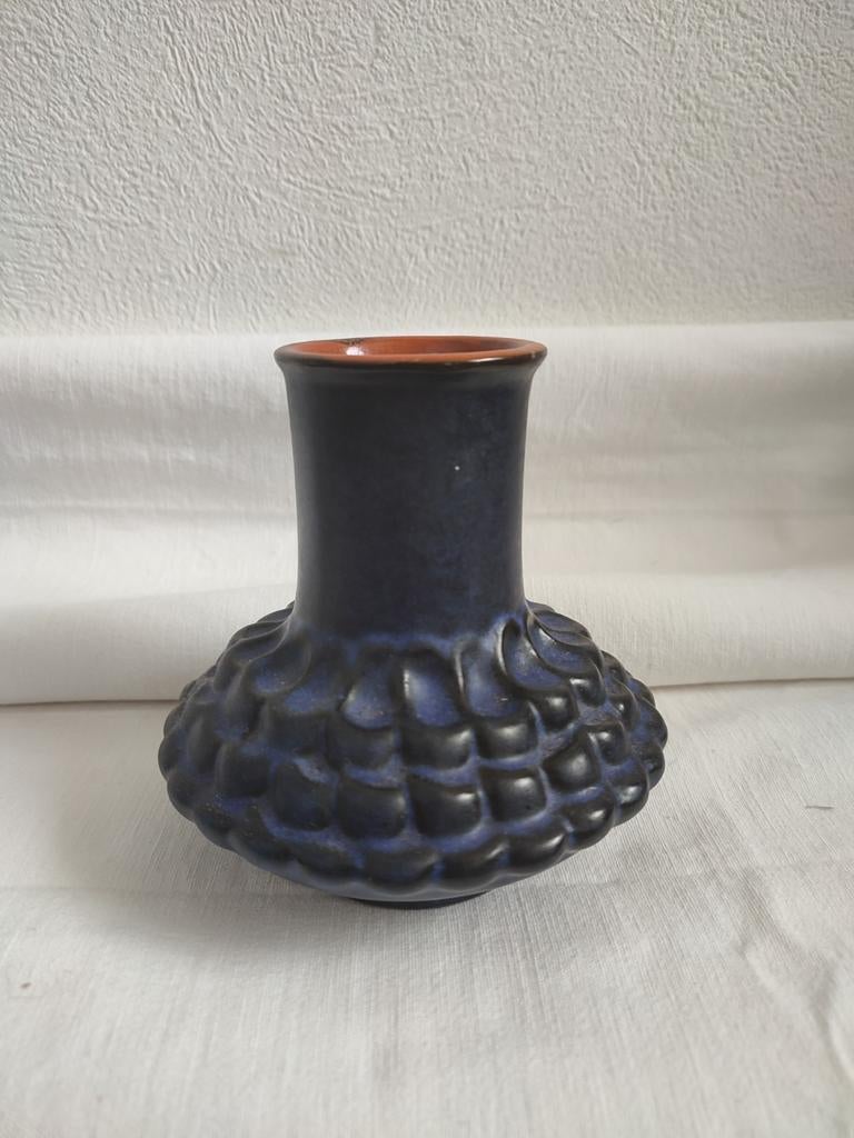 Upsala Ekeby Design: Berit Ternell 1971 cm blauw vaas vaasje, Ophalen of Verzenden